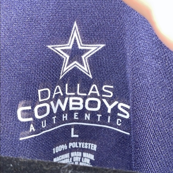 NFL Dallas Cowboys Gray Polo Shirt with Stripes - Picture 2 of 8